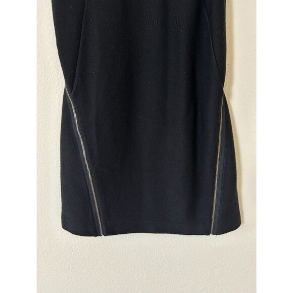 Theory Dress Women's 10 Black Wool Blend Vyla Comfort Knit‎ Zipper minimalist - Picture 4 of 12